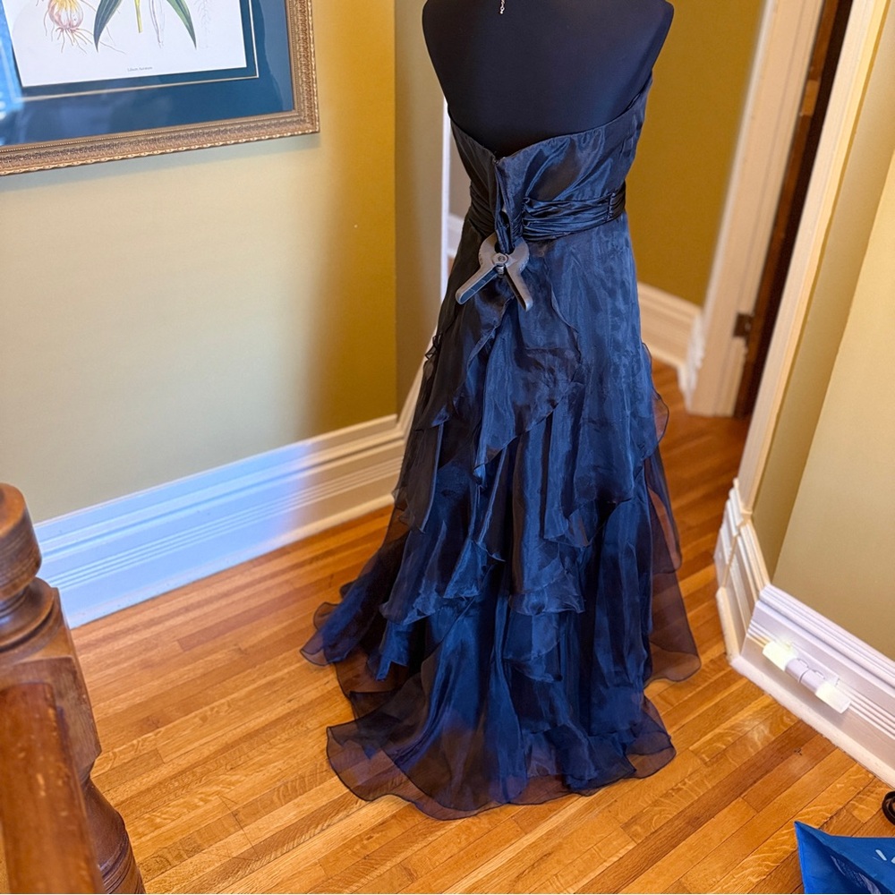 David's Bridal Strapless Black Gown - Picture 6 of 9